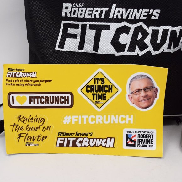 Robert Irvine Fit Crunch Cinch Sack Backpack Sports Shake Bottle Mixing Ball New - Picture 8 of 13